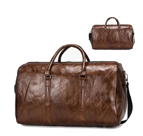Mens genuine leather holdall - mens,