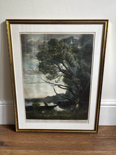 Signed mezzotint print - signed, "le