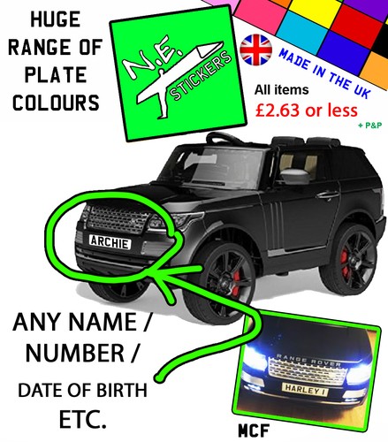 Personalised front number - personalised,