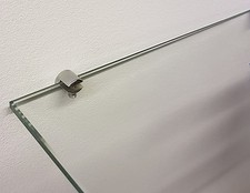 POLISHED CHROME SMALL GLASS SHELF FIXING BRACKET PERSPEX SHELVES 