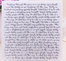 Clear Stamp  - Silicone - CHRISTMAS - - JINGLE BELLS lyrics -  Background