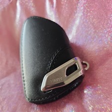 NEW GENUINE BMW KEY HOLDER FOB LEATHER CASE POUCH LUXURY BLACK 82292344033