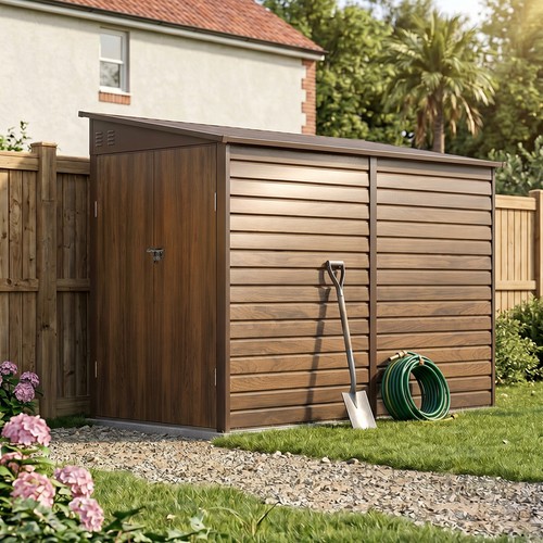 Outdoor storage shed brown - storage, 3d