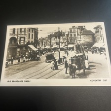 Vintage Real Photo Postcard Old Broadgate (1900), Coventry