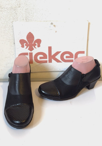 Rieker heels side zip leather - heels,