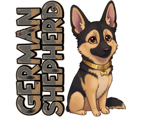German shepherd sticker - sticker, and