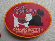 Collectable Marks & Spencer Shortbread Tin Westie/Scottie Dog