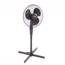 16" Oscillating Black Extendable Free Standing Pedestal Fan