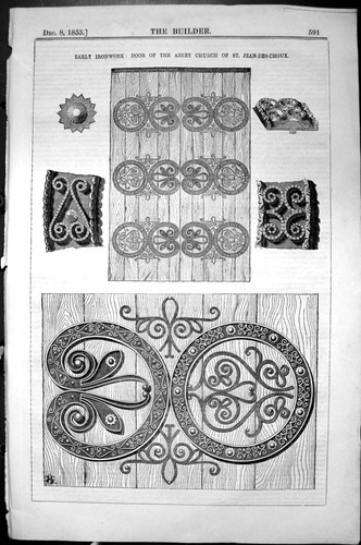 Old early ironwork door - ironwork, abbey