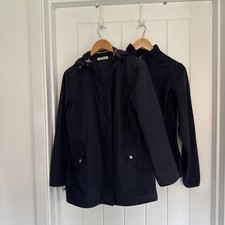 Joules Size 10 Womens All Weather Jacket in Marine Navy (double layer fleece)