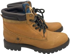 Wrangler Women's Creek Lace Up Tan Leather Combat Boots Size EUR 40 UK 6.5