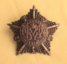 WHITE METAL KC GUARDS MACHINE GUN BATTALION CAP BADGE - C204