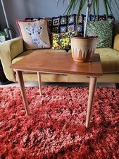 Vintage Retro 60's Coffee Side Table Teak Poul Hundevad On Castors Danish 1970s