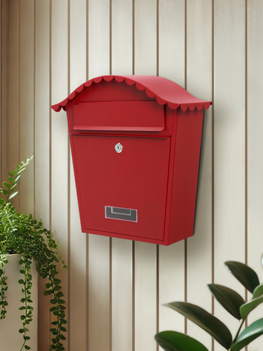 Wall mounted post box red - post,