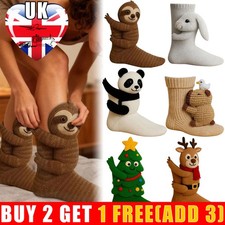 3D Cute Animal Socks Knitted Novelty Gift Christmas Winter Warm Fuzzy Floor Sock