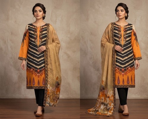 Pakistani shalwar kameez lawn - shalwar,