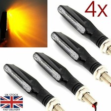 1 Pair LED Motorcycle Motorbike Flush Mount Turn Signal Indicators Amber Light