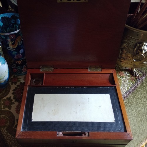 Antique mahogany writing - antique,
