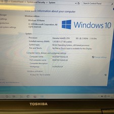 Toshiba Satellite Pro L300 Laptop Bargain Window 10 Test Load Designed  Vintage