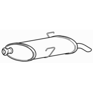 Rear exhaust silencer back - rear,