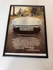 FRAMED Original 60's 70's Triumph Spitfire MK2 MK3 MK4 4 Magazine Advert Retro