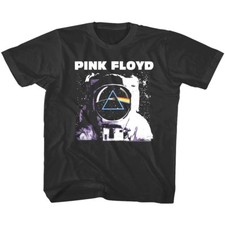 Pink Floyd Prism Moon Landing Astronaut Kids T Shirt Dark Side Album Boys Girls