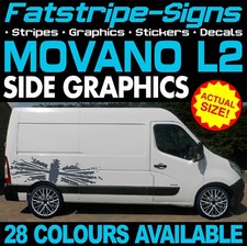 to fit VAUXHALL MOVANO L2 MWB GRAPHICS STICKERS STRIPES DECALS CAMPER VAN