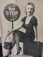 Marilyn Monroe vintage Delta France BUS STOP, black & white poster 90x60 cms 