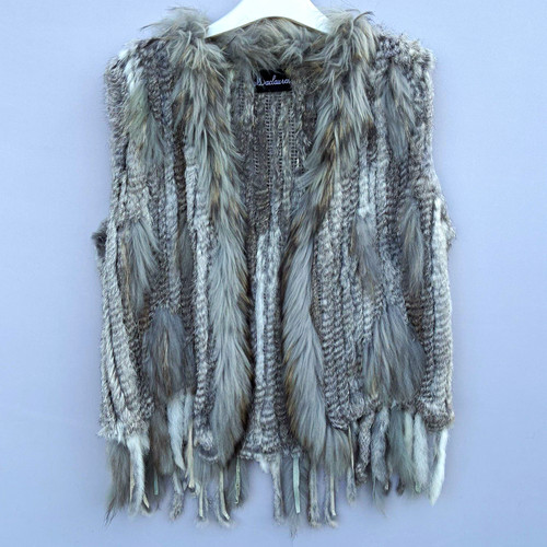 Maclauren grey rabbit fur - grey,