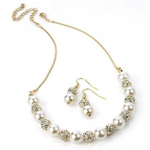 Silver diamanté and pearl - silver,