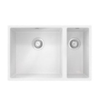 ELLSI ELITE 1.5 IN/UNDERMOUNT MATT WHITE KITCHEN SINK 670x 440x206mm RRP £470!!