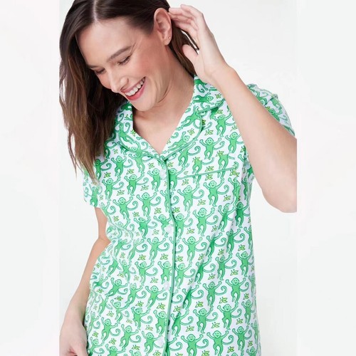 Women print pajamas monkey - women's,