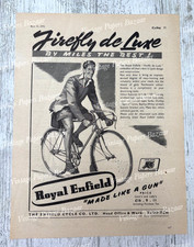 Firefly de Luxe Royal Enfield Cycle Bicycle Redditch 1951 vintage print advert