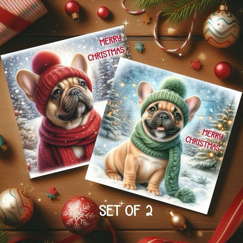 French bulldog dog christmas - french,