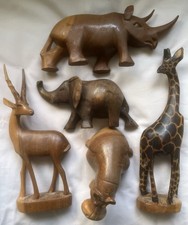Collection Of Wooden African Animals