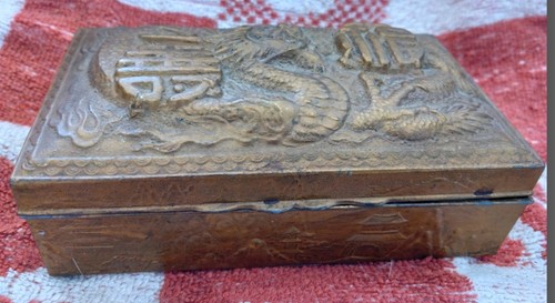 Metal oblong japanese box - oblong,