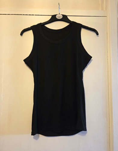 Men black vest top - men's,
