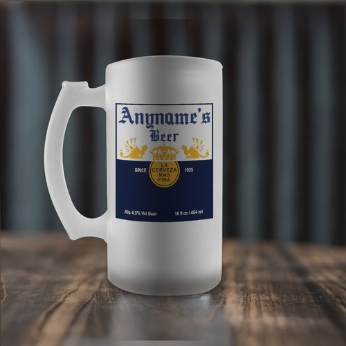 Personalised frosted beer - personalised,
