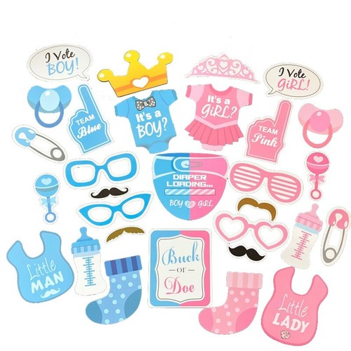25pcs baby shower gender - 25pcs,