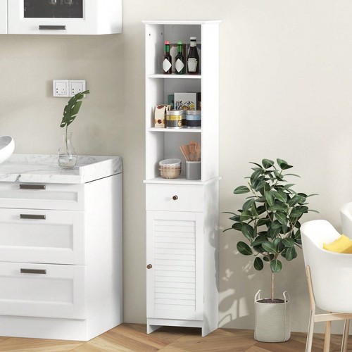 White tall slim mdf - slim, bathroom