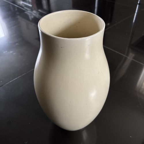 Vintage cream ceramic - ceramic, vase