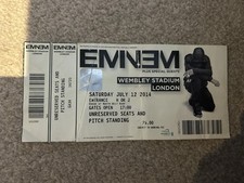 Eminem Used Wembley Stadium July 2014 London UK Concert Ticket