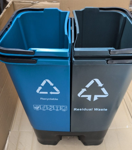 50l recycling pedal - bin, double