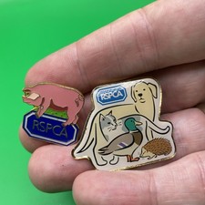 2 Vintage RSPCA Charity Pin