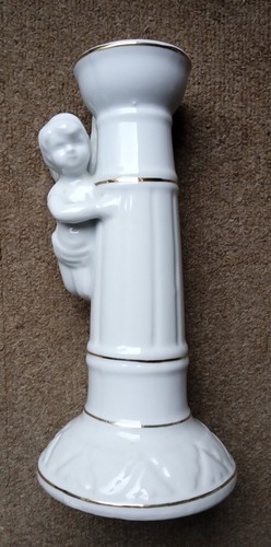 Large cherub candlestick - cherub,