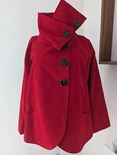 Zara Red Funnel Neck Coat Size Medium Excellent Condition ✨FREE Delivery✨
