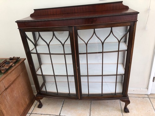 Bow fronted antique glass
