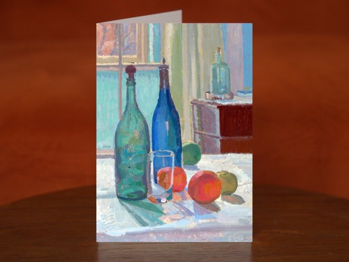 Blue and green - blue, bottles