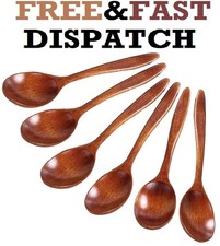 Wooden Spoon Set Handmade Wood Spoon Craft for Tea Coffee Honey Sugar Condiment
