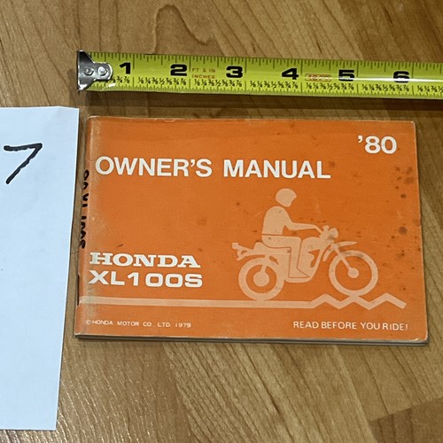 1980 honda xl100s owner - 1980,